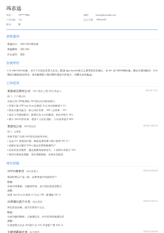 ASO/SEO优化师