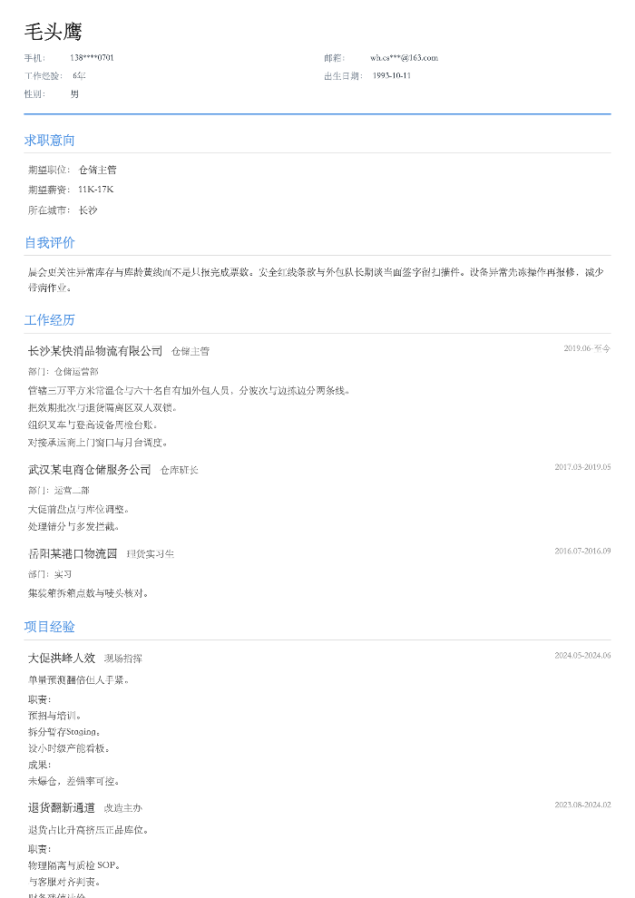 仓储主管