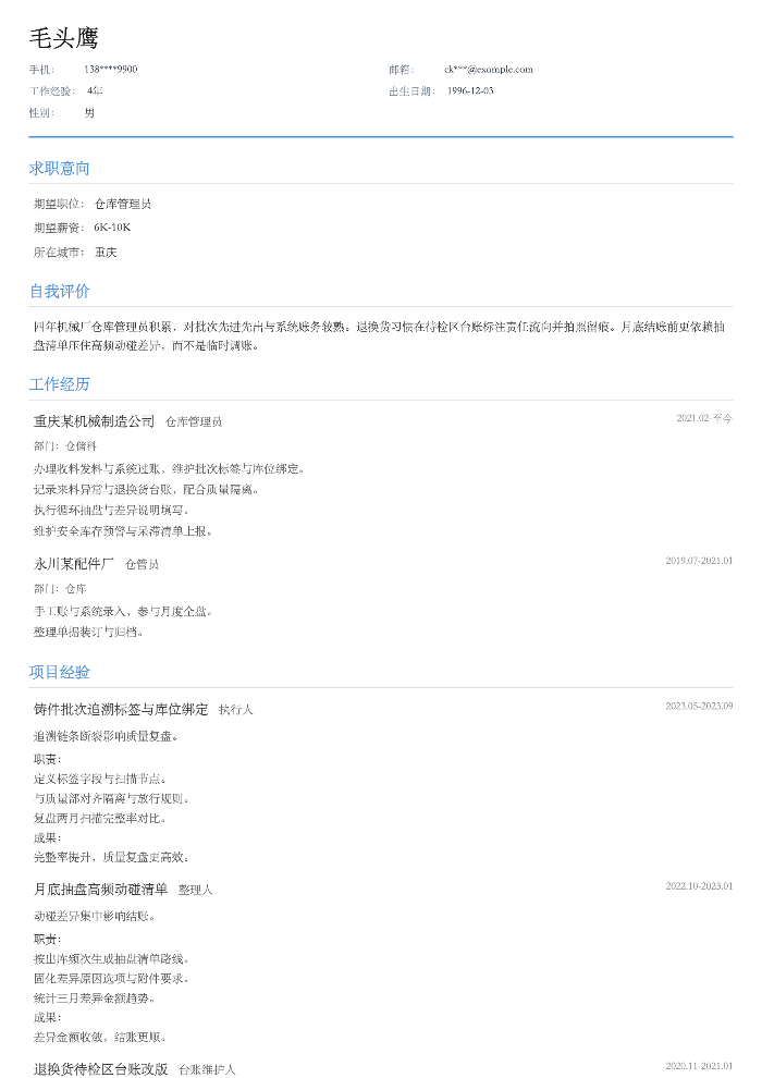 仓库管理员