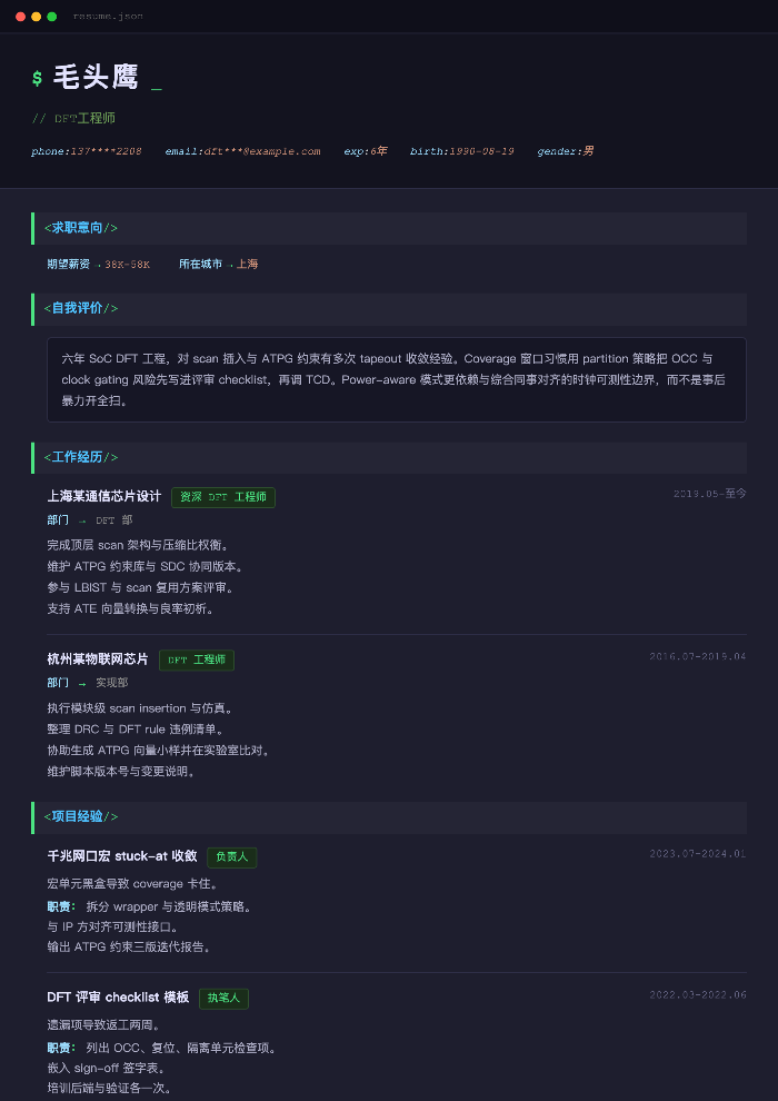 DFT工程师