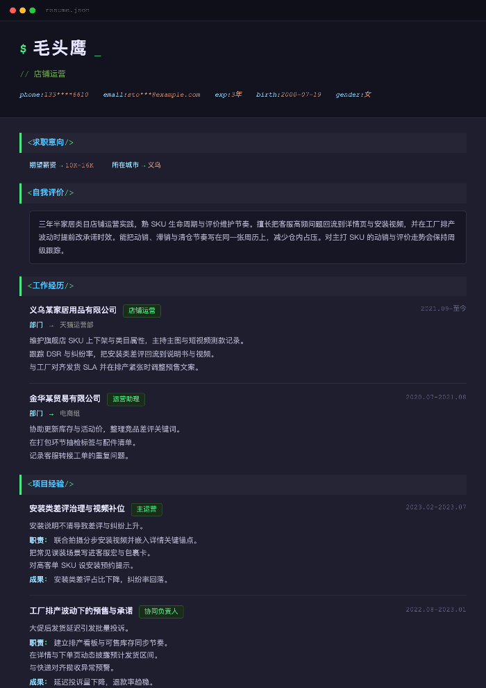 店铺运营