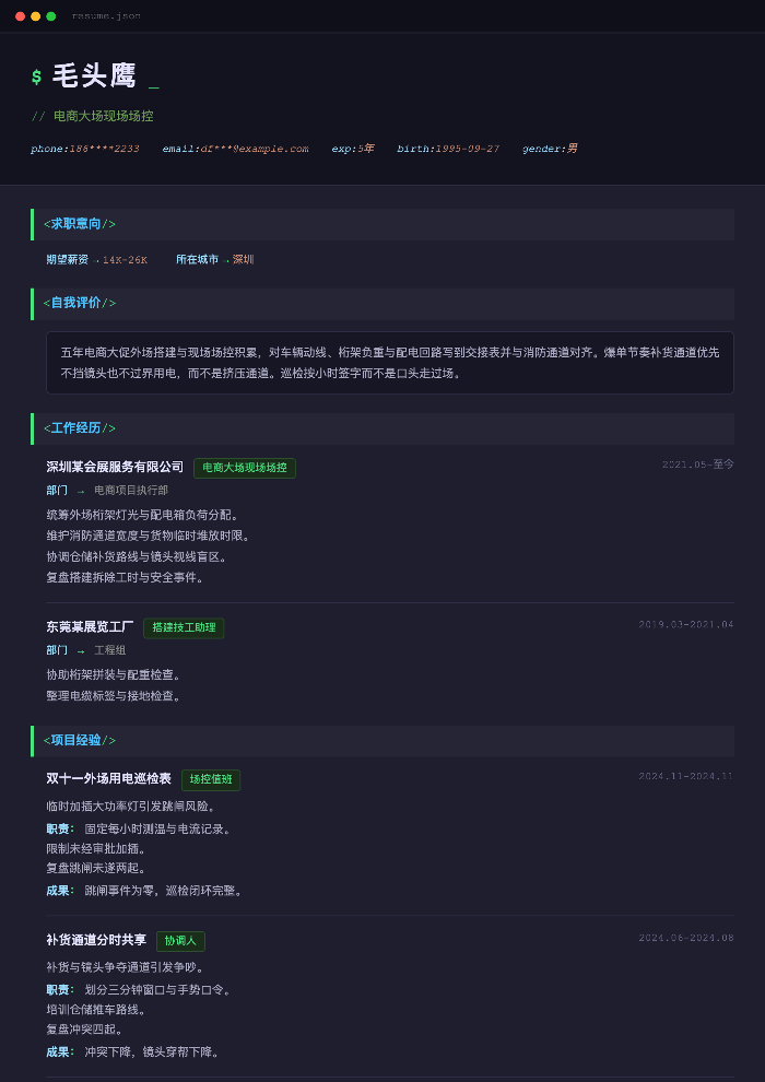 电商大场现场场控