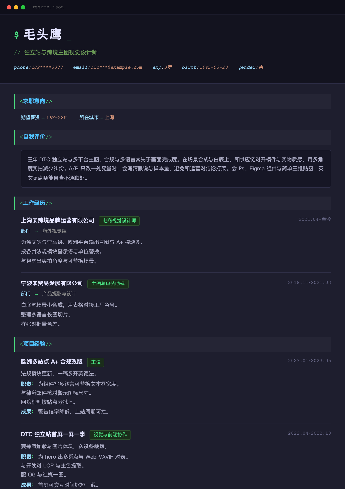 独立站与跨境主图视觉设计师