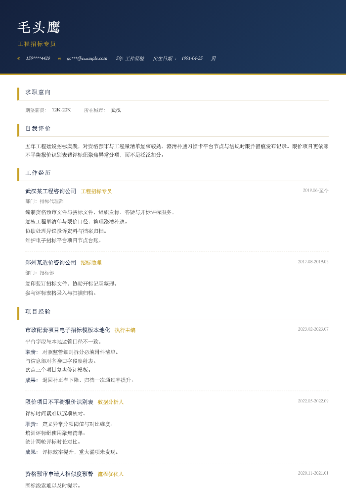 工程招标专员