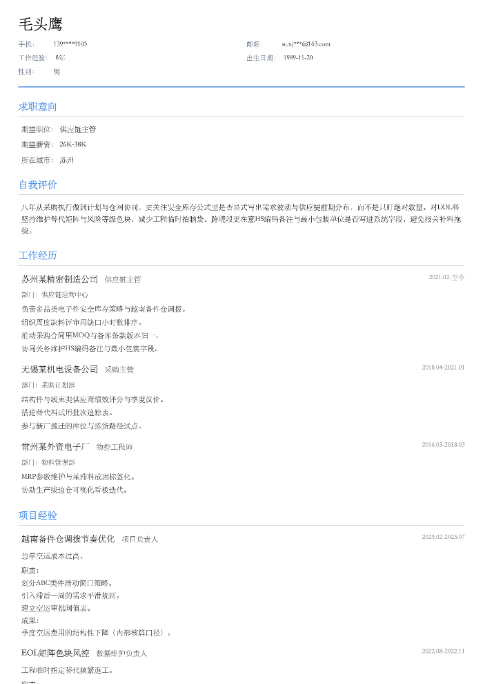 供应链主管