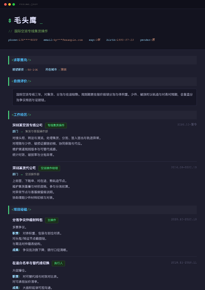 国际空派专线集货操作