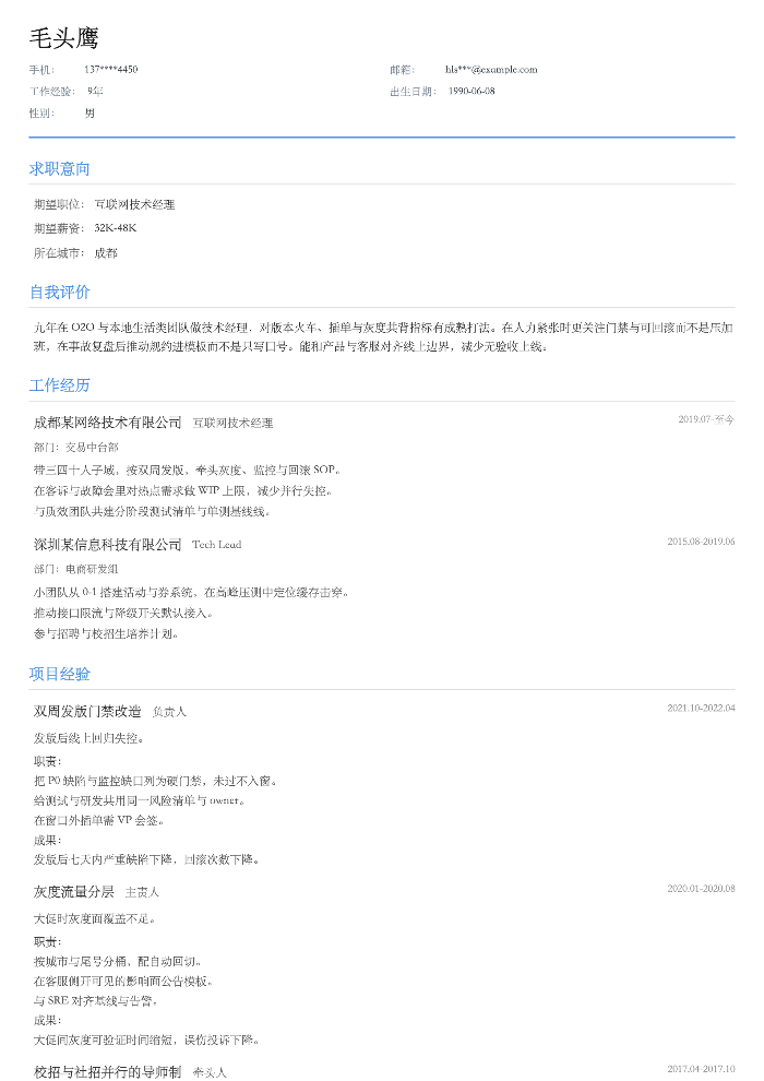 互联网技术经理