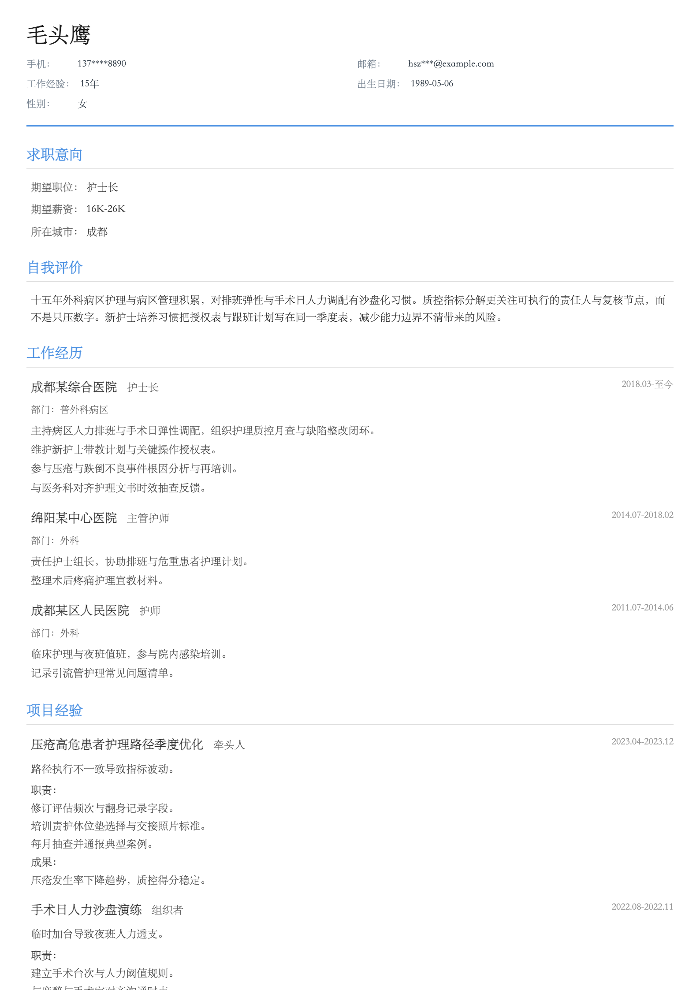 护士长