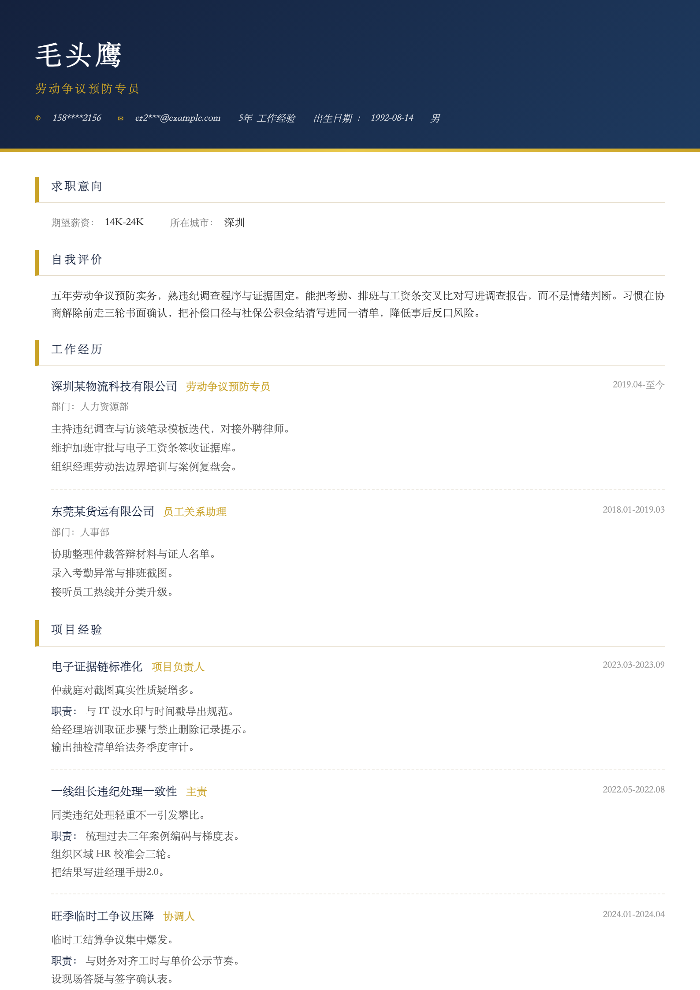 劳动争议预防专员