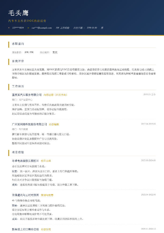 汽车车主社区OGC内容运营