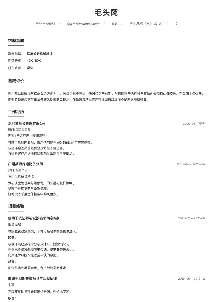 权益公募基金经理