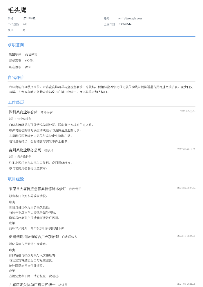 商场保安