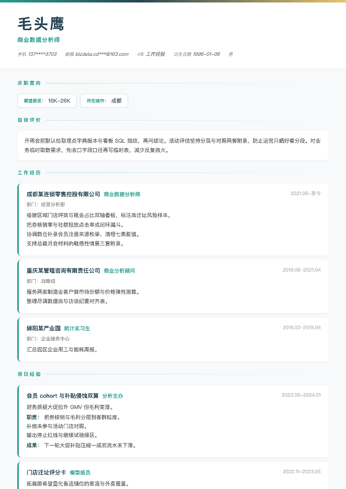 商业数据分析师