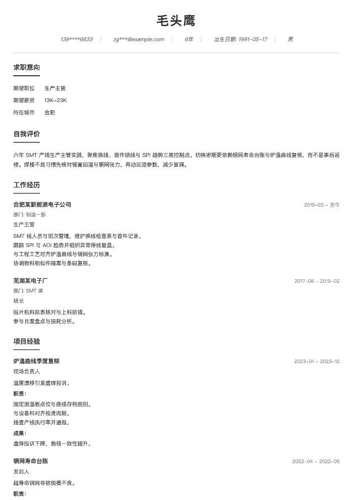 生产主管