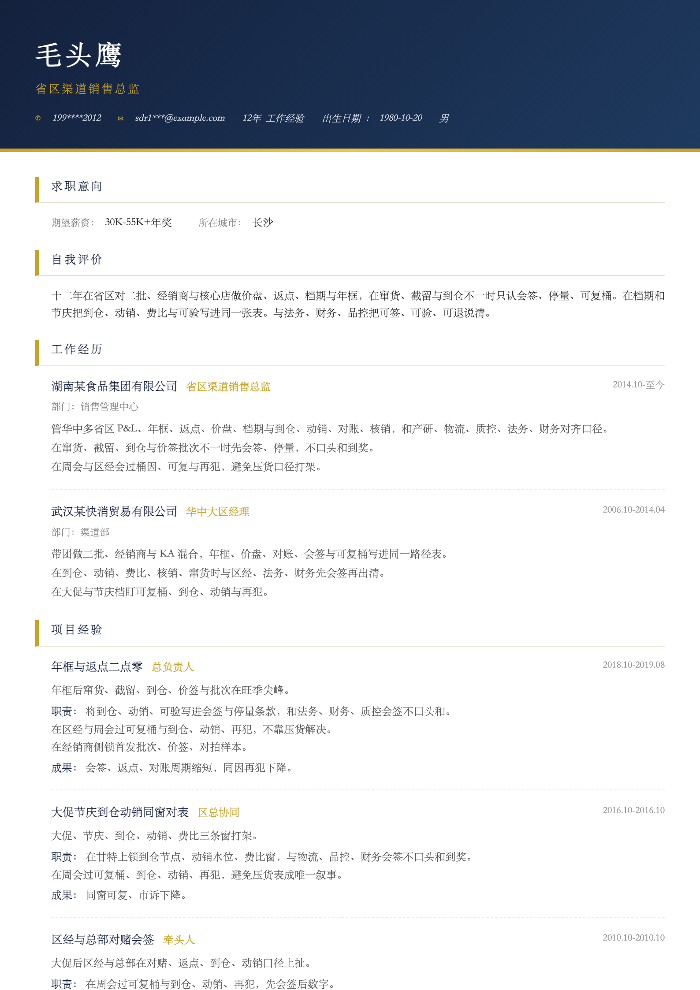省区渠道销售总监