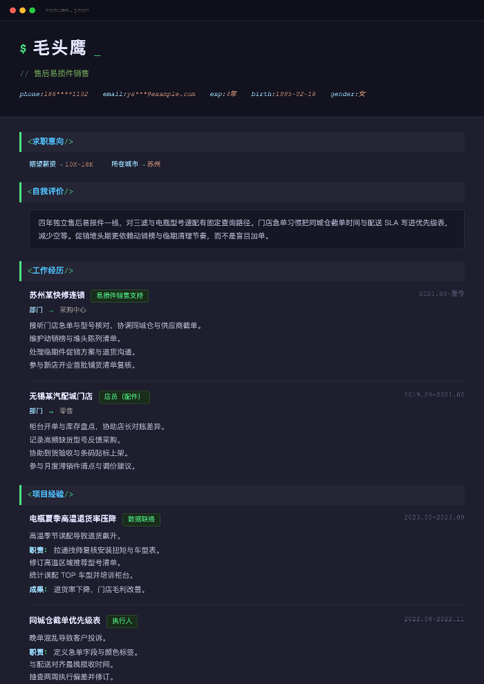 售后易损件销售