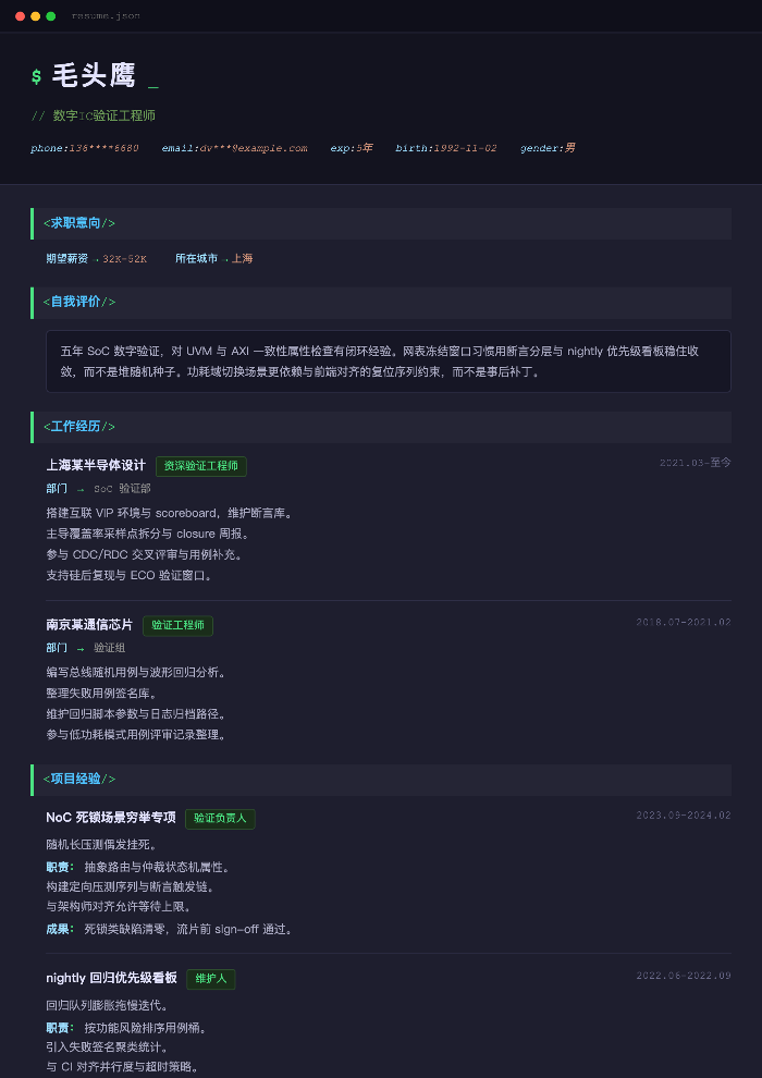 数字IC验证工程师