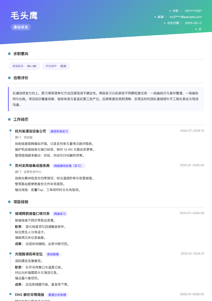 通信研发