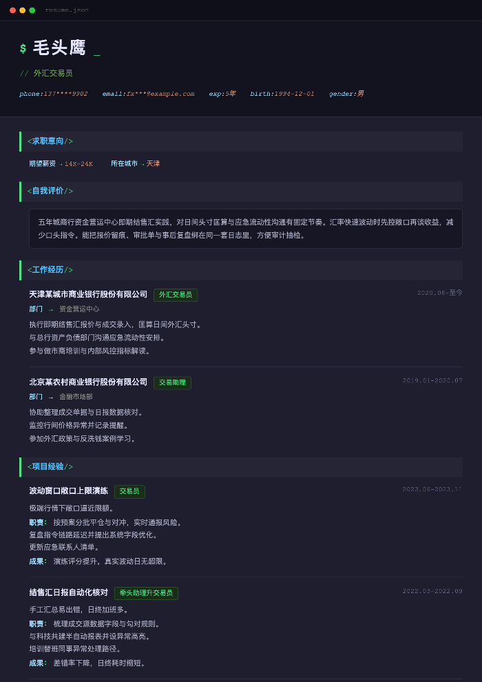 外汇交易员