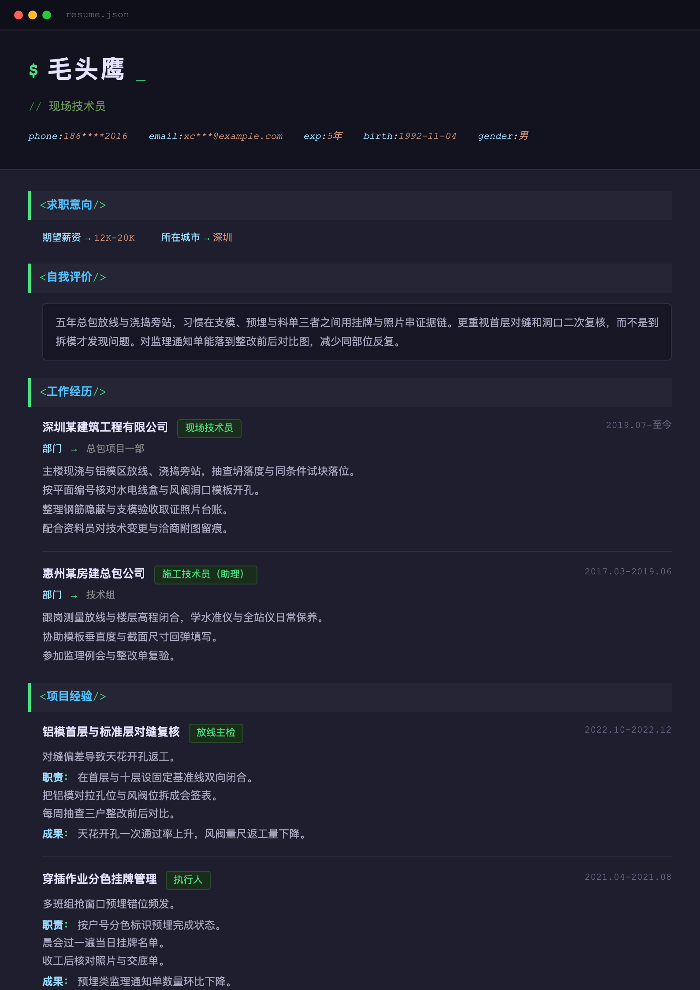 现场技术员