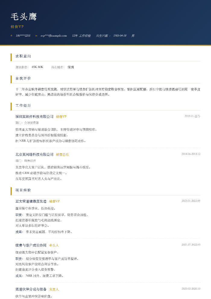 销售VP