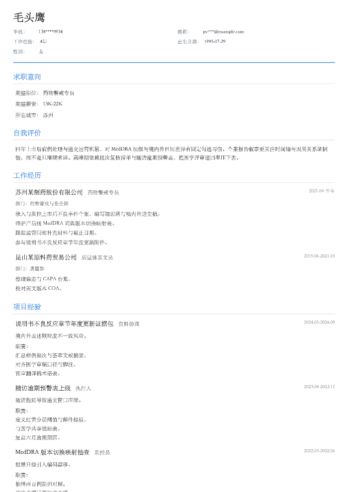 药物警戒专员
