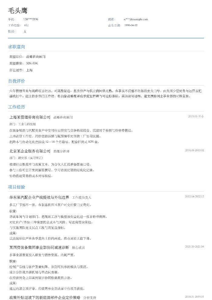 战略咨询顾问