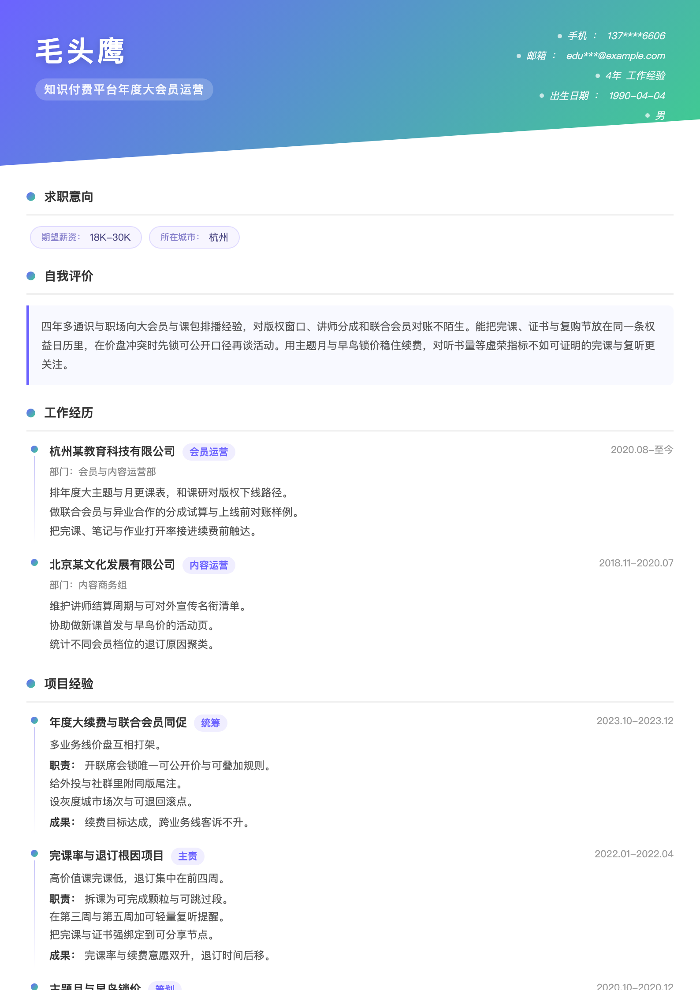 知识付费平台年度大会员运营